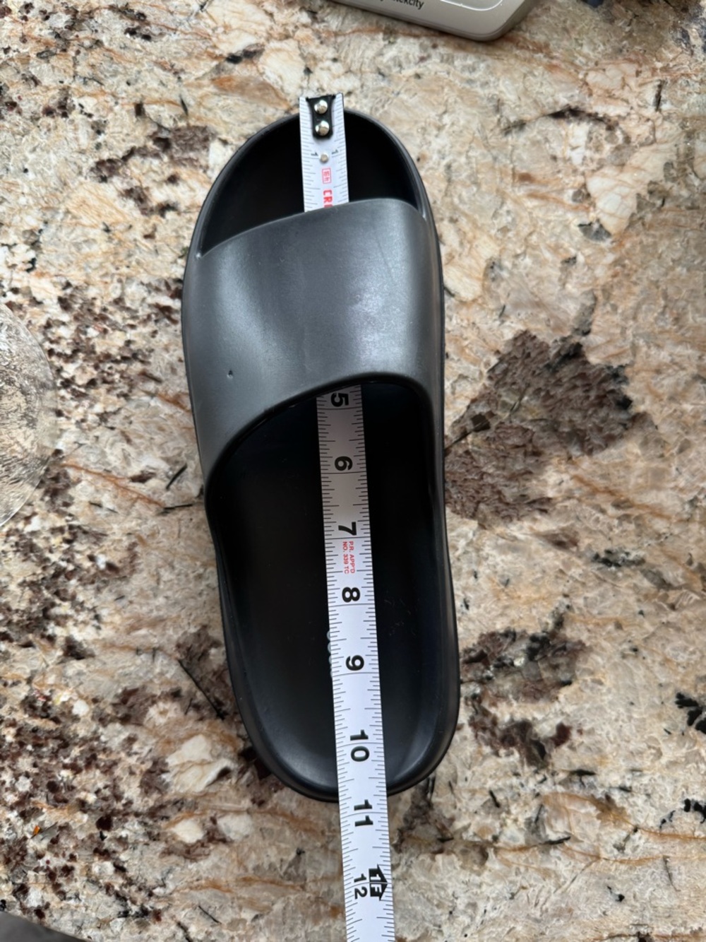 Package of 2 pairs. ASOS Men's Slide Sandals in Charcoal and Black. - Picture 5 of 7